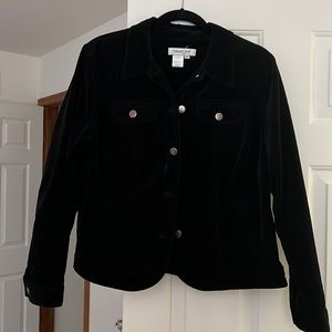 Ladies Coldwater Creek SUEDE jean jacket- Size M.  Smoke free and pet free home!